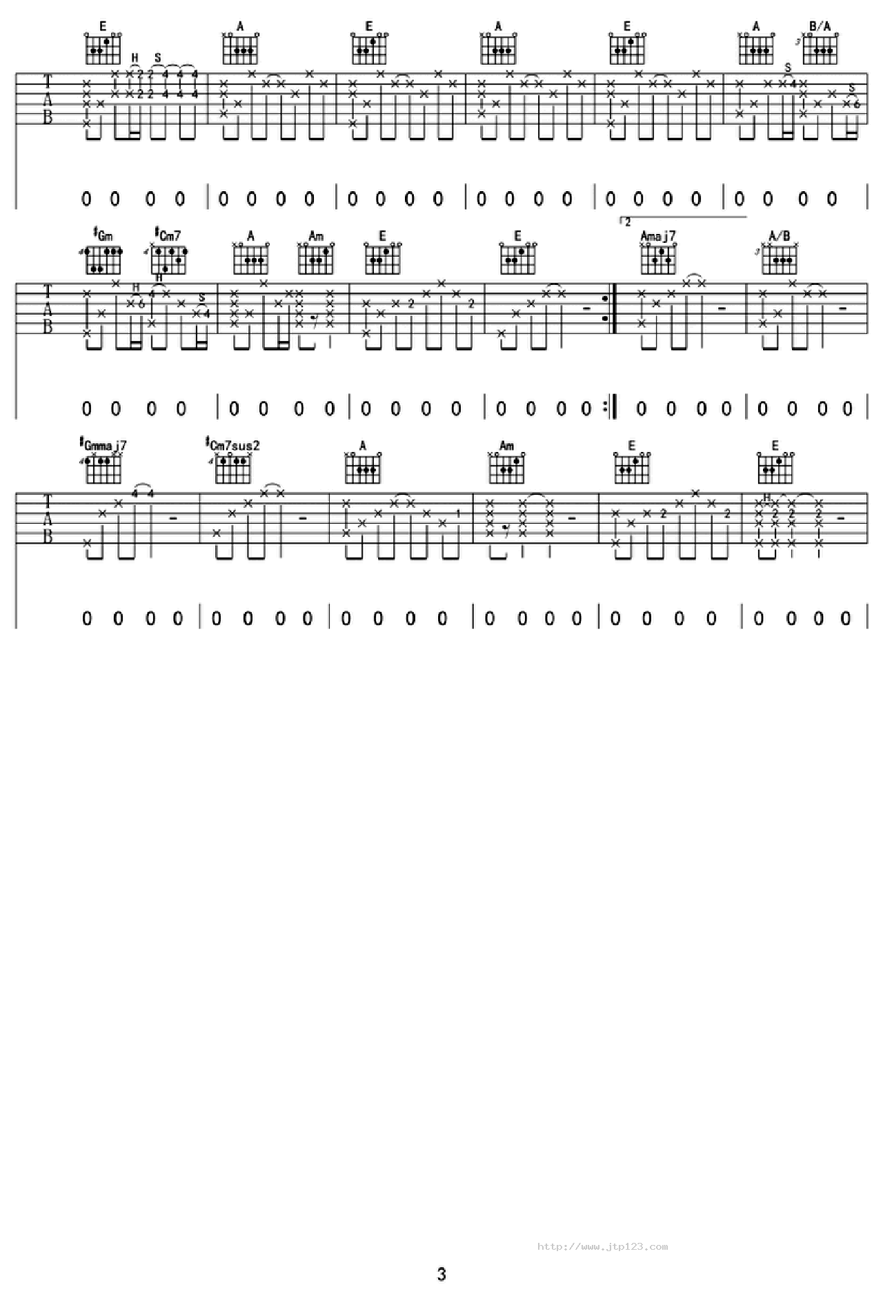 鸽子 吉他谱 第3页